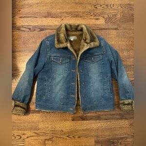Vintage Marvin Richards Brown Fur Denim Jacket